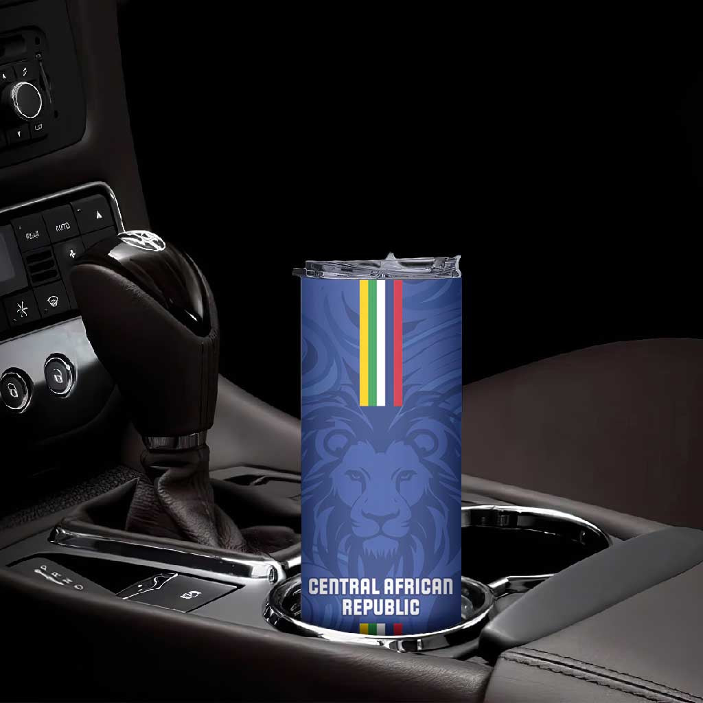 Custom Central African Republic Football Skinny Tumbler Allez Les Fauves