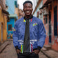 Custom Central African Republic Football Sleeve Zip Bomber Jacket Allez Les Fauves