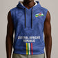 Custom Central African Republic Football Sleeveless Hoodie Allez Les Fauves - African Pride