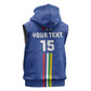 Custom Central African Republic Football Sleeveless Zip Hoodie Allez Les Fauves - African Pride