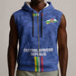 Custom Central African Republic Football Sleeveless Zip Hoodie Allez Les Fauves - African Pride