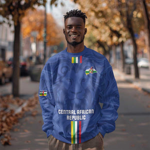 Custom Central African Republic Football Sweatshirt Allez Les Fauves
