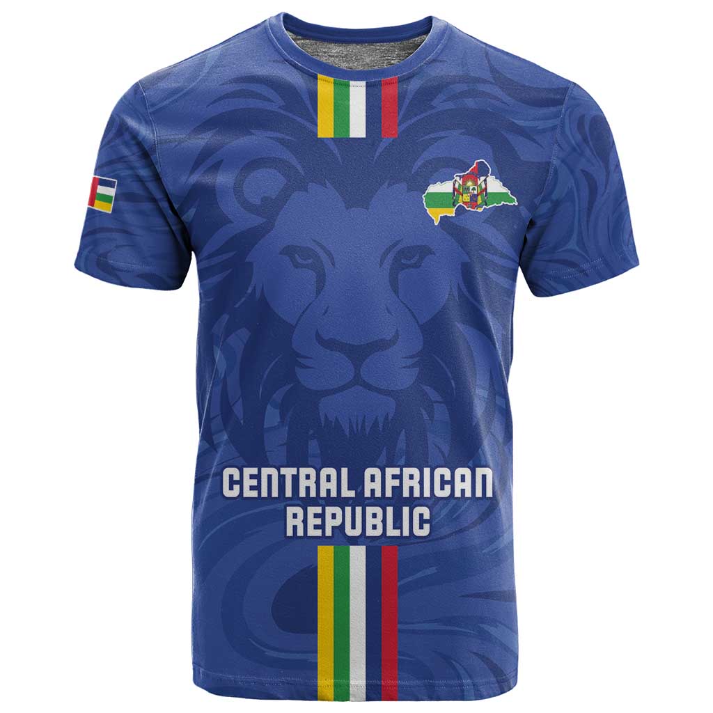 Custom Central African Republic Football T shirt Allez Les Fauves