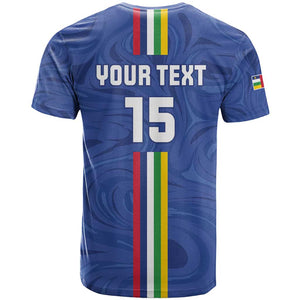 Custom Central African Republic Football T shirt Allez Les Fauves