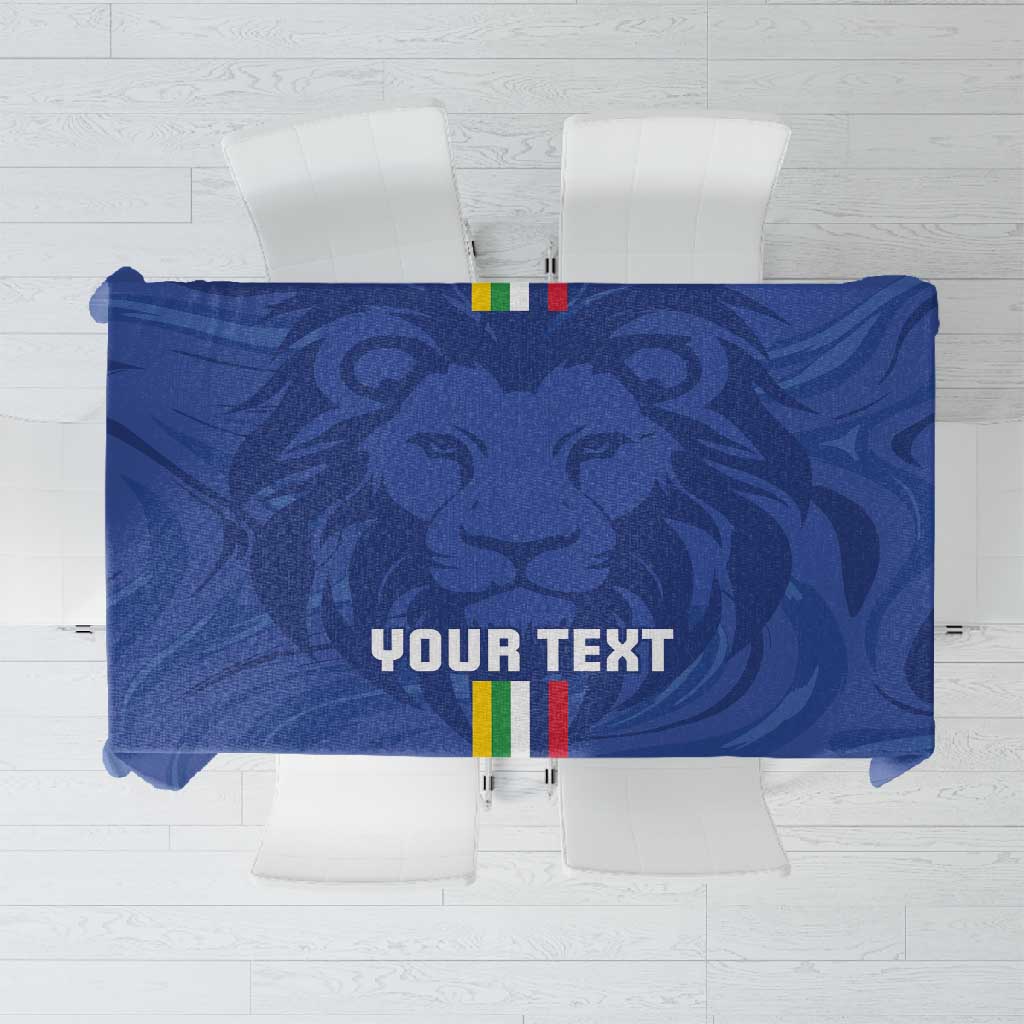 Custom Central African Republic Football Tablecloth Allez Les Fauves