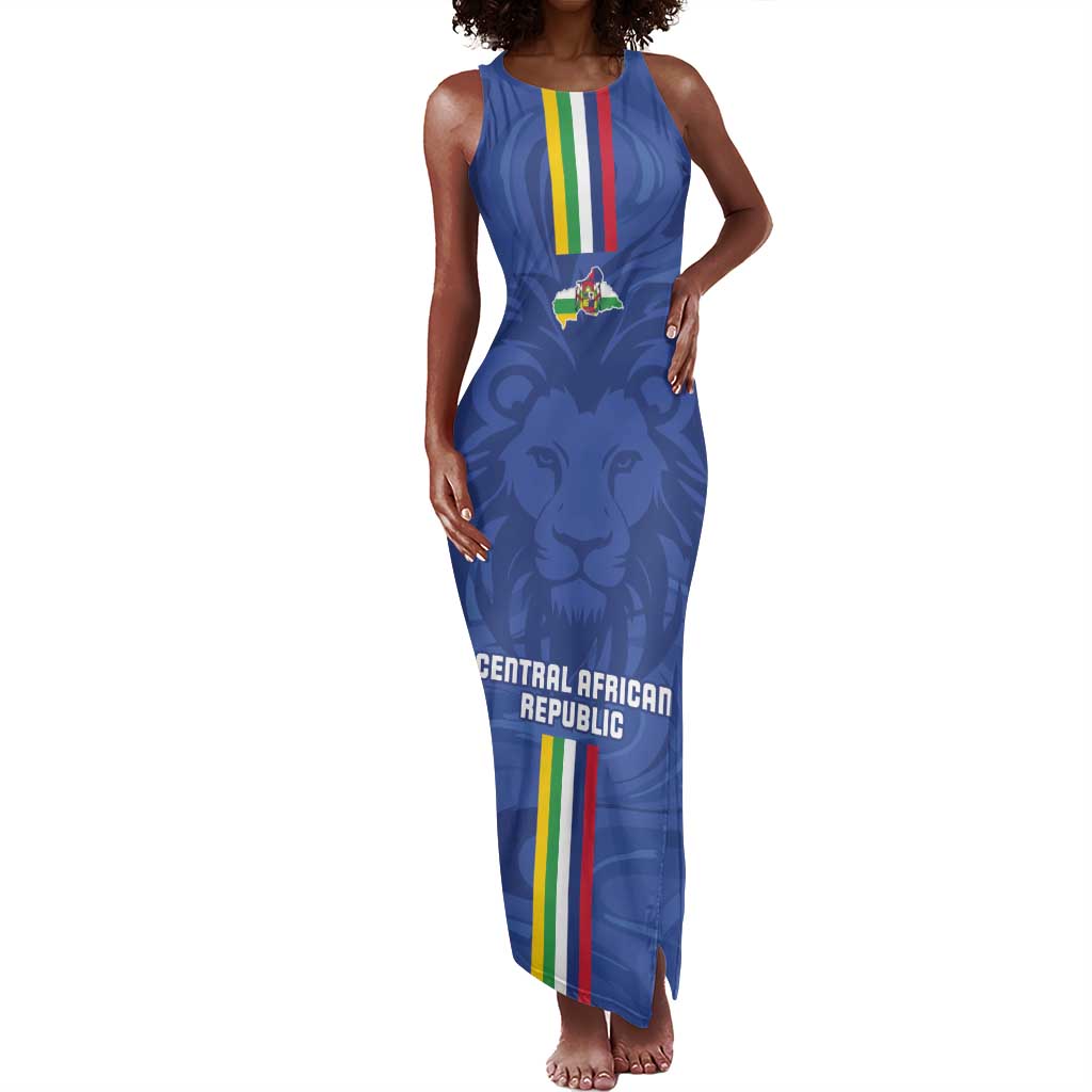 Custom Central African Republic Football Tank Maxi Dress Allez Les Fauves