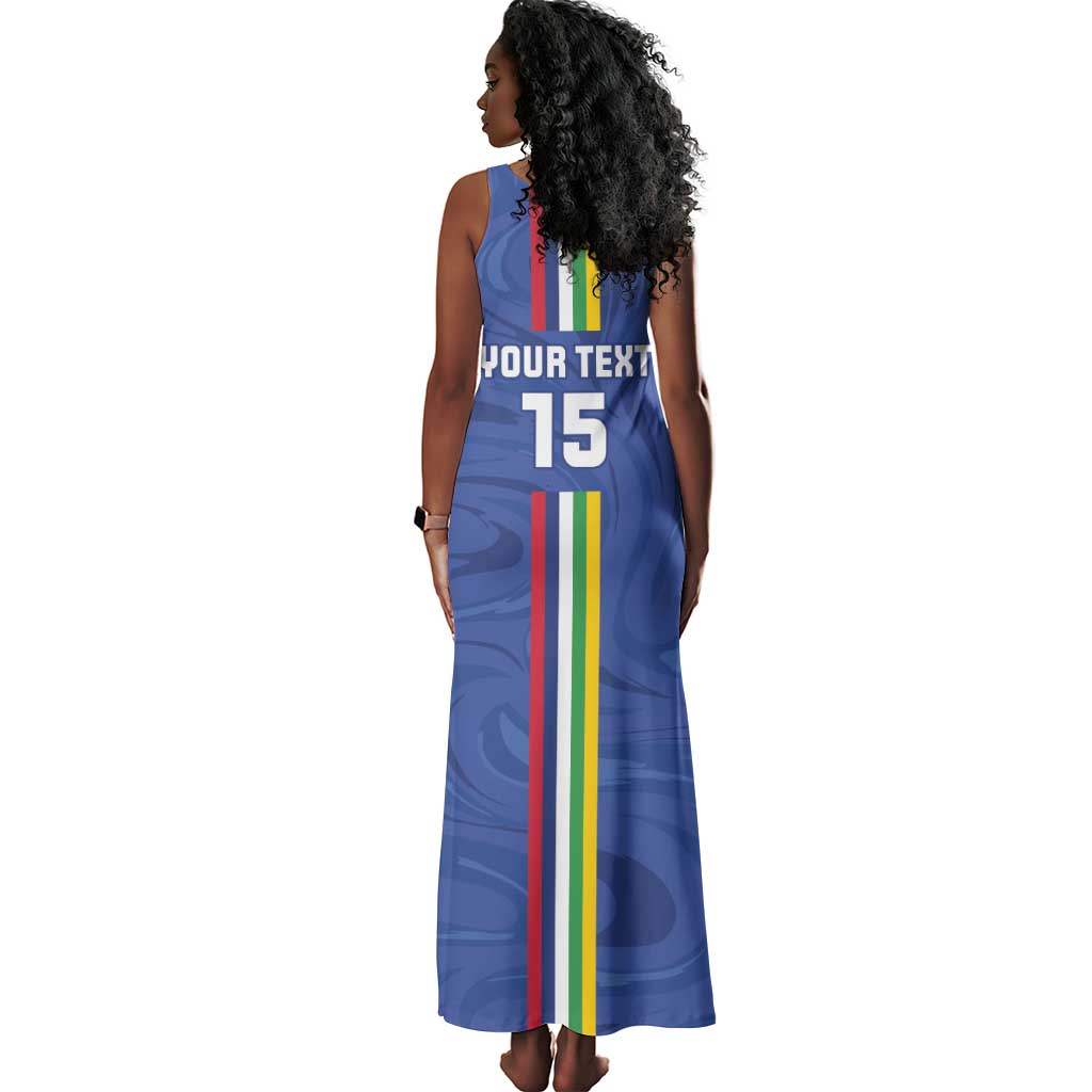 Custom Central African Republic Football Tank Maxi Dress Allez Les Fauves