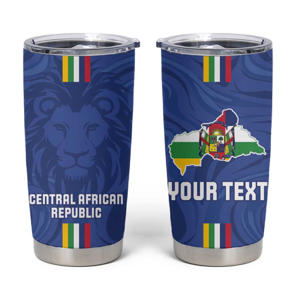 Custom Central African Republic Football Tumbler Cup Allez Les Fauves