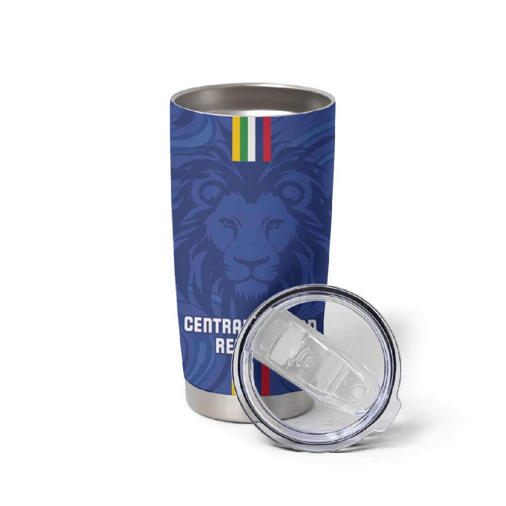 Custom Central African Republic Football Tumbler Cup Allez Les Fauves