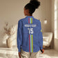 Custom Central African Republic Football Women Casual Shirt Allez Les Fauves