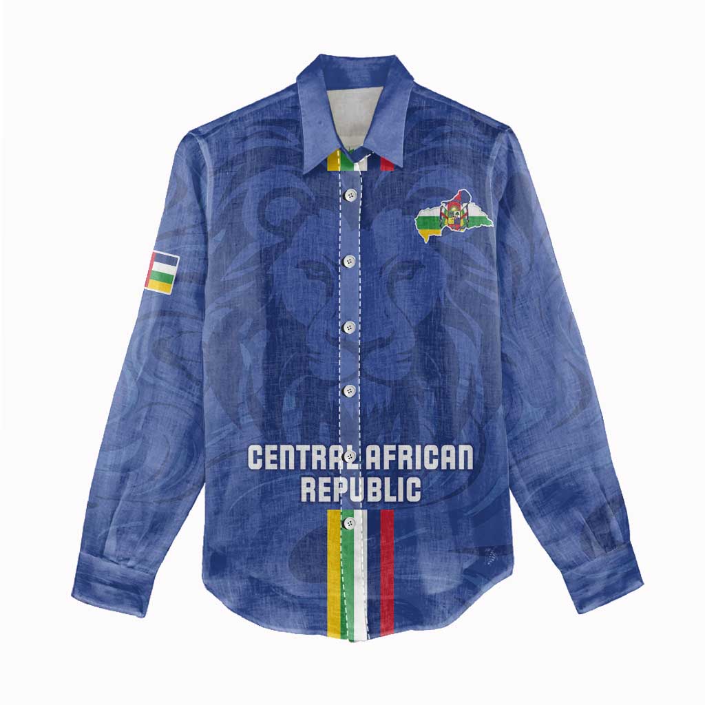 Custom Central African Republic Football Women Casual Shirt Allez Les Fauves