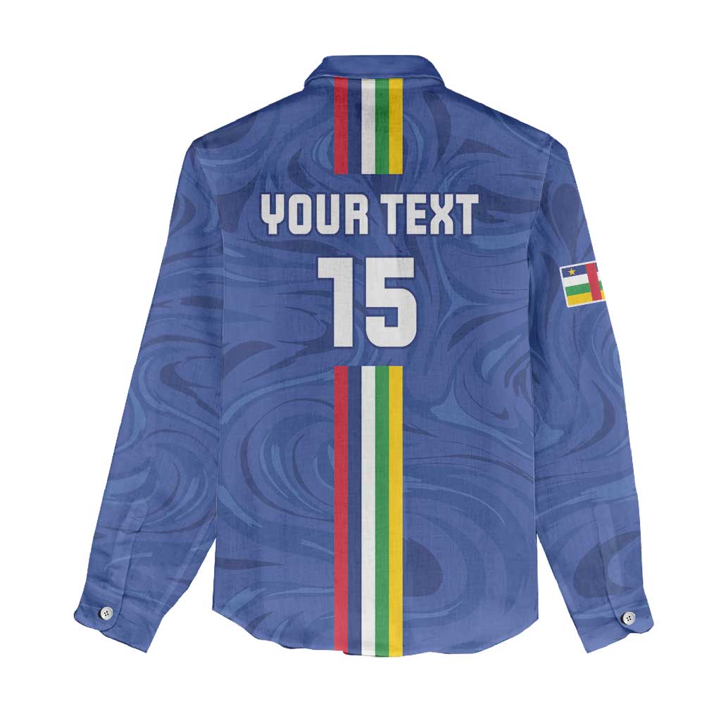 Custom Central African Republic Football Women Casual Shirt Allez Les Fauves