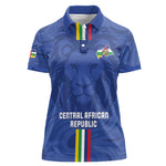 Custom Central African Republic Football Women Polo Shirt Allez Les Fauves