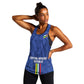Custom Central African Republic Football Women Racerback Tank Allez Les Fauves