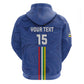 Custom Central African Republic Football Zip Hoodie Allez Les Fauves