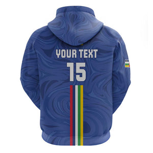 Custom Central African Republic Football Zip Hoodie Allez Les Fauves