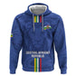 Custom Central African Republic Football Zip Hoodie Allez Les Fauves