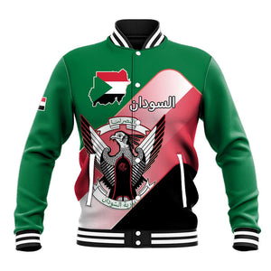 Personalized Sudan Baseball Jacket Coat Of Arms Flag Style