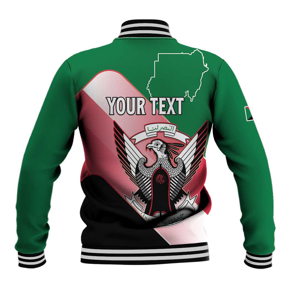 Personalized Sudan Baseball Jacket Coat Of Arms Flag Style