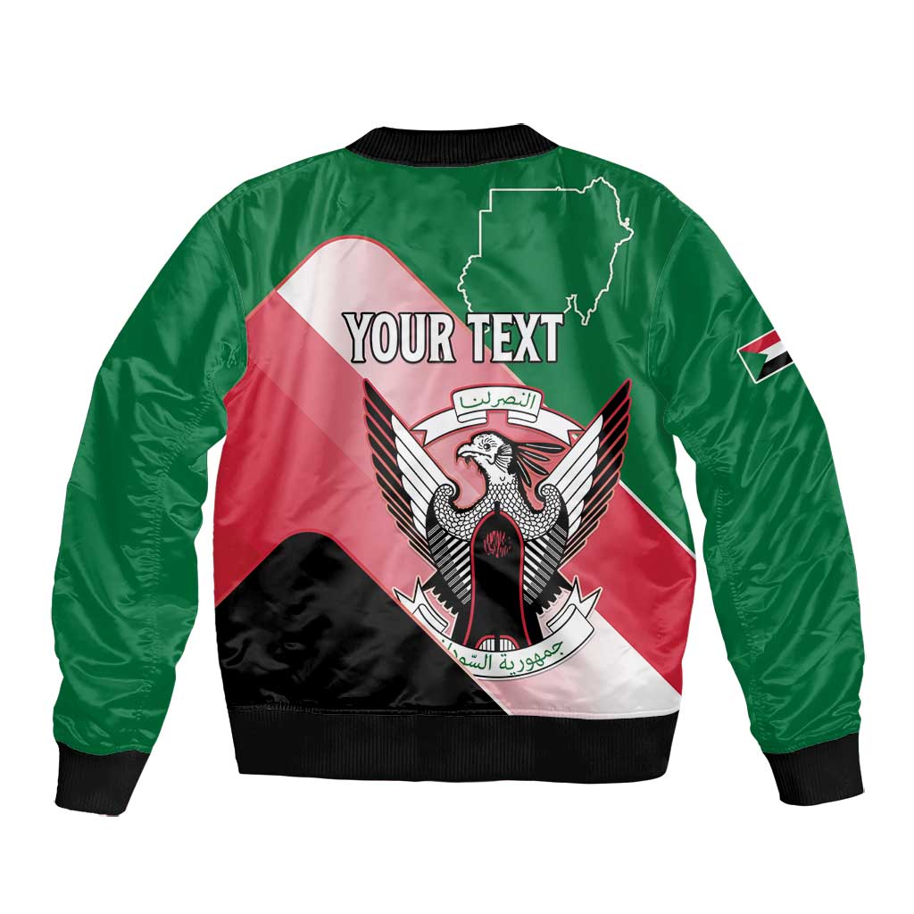 Personalized Sudan Bomber Jacket Coat Of Arms Flag Style