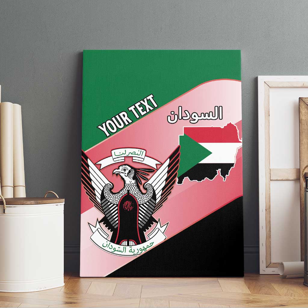 Personalized Sudan Canvas Wall Art Coat Of Arms Flag Style