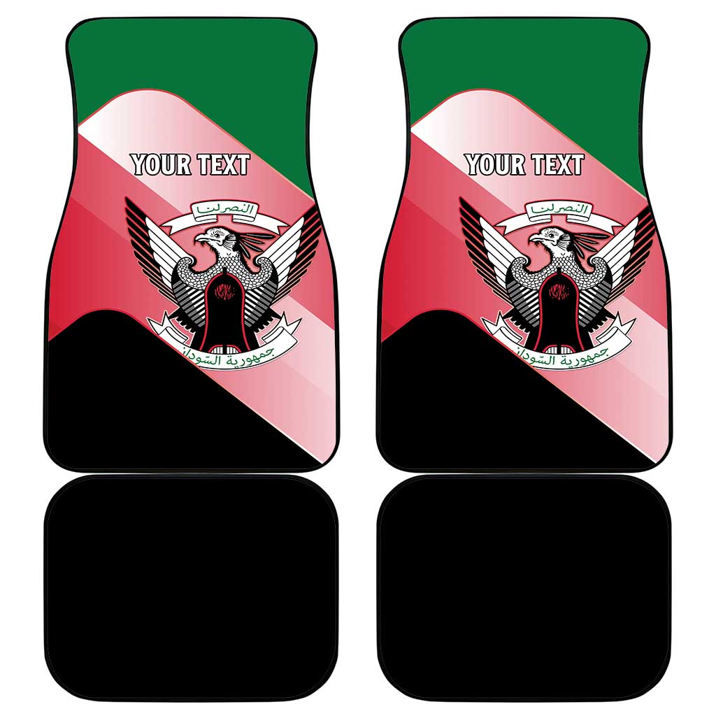 Personalized Sudan Car Mats Coat Of Arms Flag Style