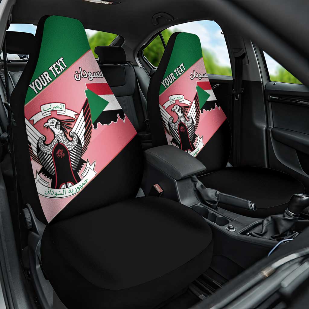 Personalized Sudan Car Seat Cover Coat Of Arms Flag Style