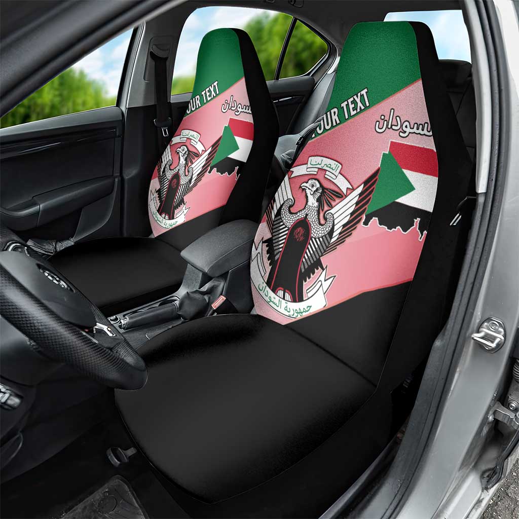 Personalized Sudan Car Seat Cover Coat Of Arms Flag Style