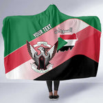 Personalized Sudan Hooded Blanket Coat Of Arms Flag Style