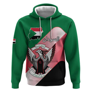 Personalized Sudan Hoodie Coat Of Arms Flag Style