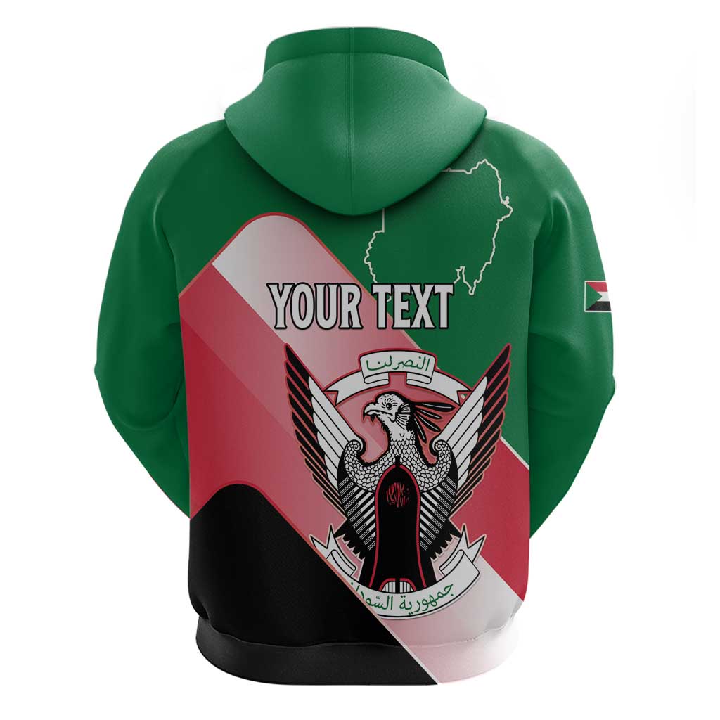 Personalized Sudan Hoodie Coat Of Arms Flag Style