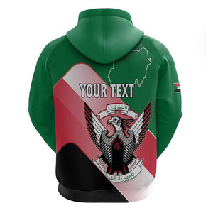 Personalized Sudan Hoodie Coat Of Arms Flag Style