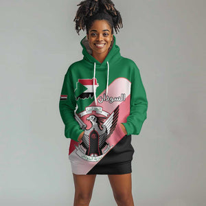 Personalized Sudan Hoodie Dress Coat Of Arms Flag Style