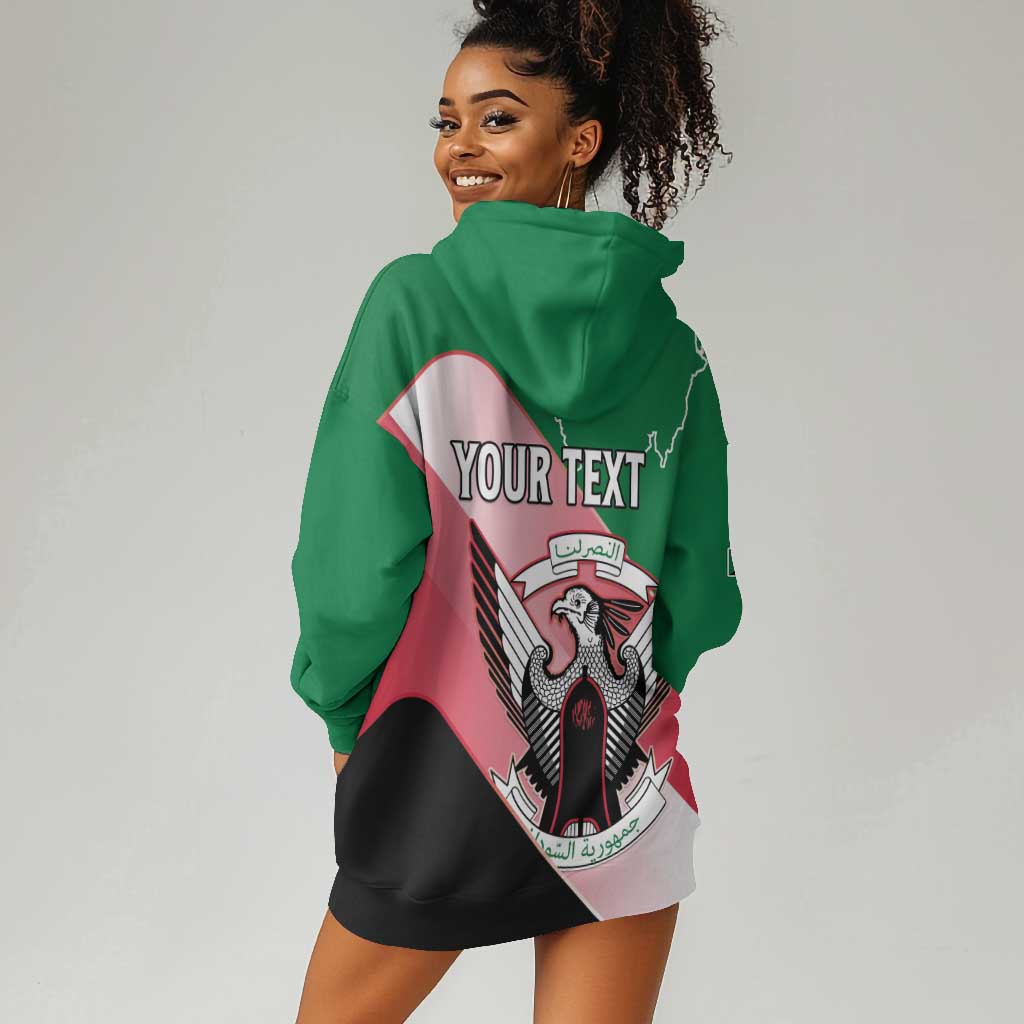 Personalized Sudan Hoodie Dress Coat Of Arms Flag Style