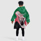 Personalized Sudan Kid Wearable Blanket Hoodie Coat Of Arms Flag Style