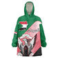 Personalized Sudan Kid Wearable Blanket Hoodie Coat Of Arms Flag Style