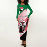 Personalized Sudan Long Sleeve Bodycon Dress Coat Of Arms Flag Style LT15
