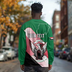 Personalized Sudan Long Sleeve Shirt Coat Of Arms Flag Style