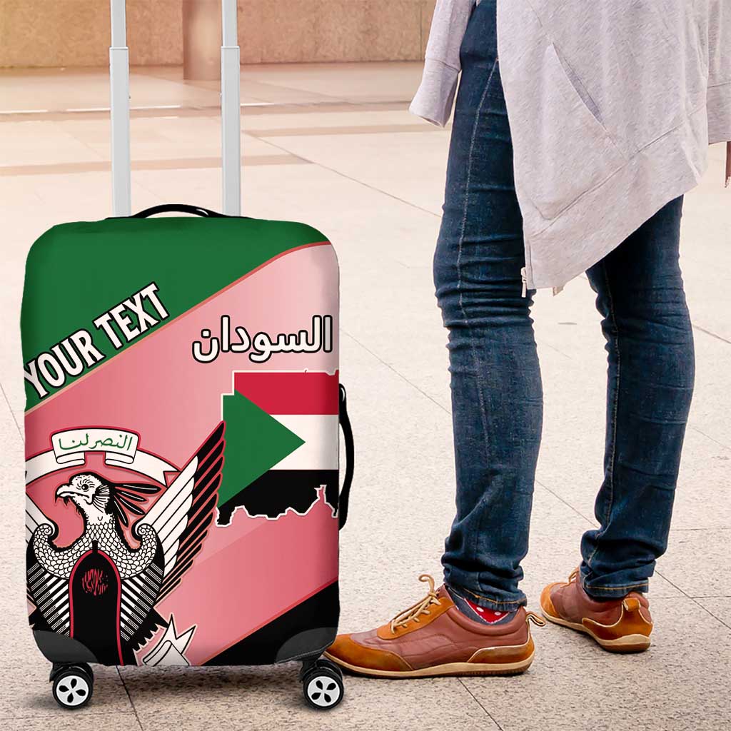 Personalized Sudan Luggage Cover Coat Of Arms Flag Style