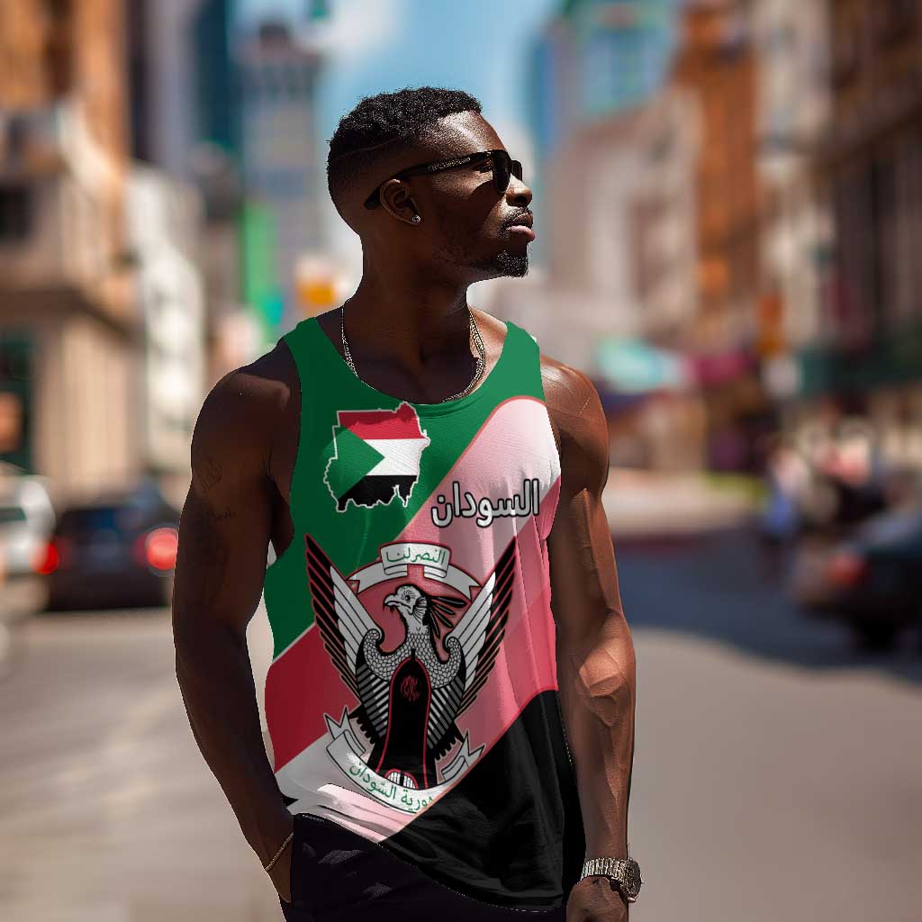 Personalized Sudan Men Tank Top Coat Of Arms Flag Style