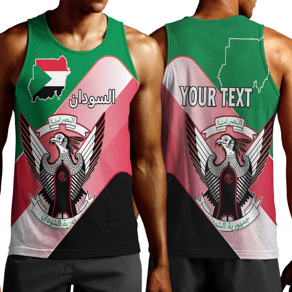 Personalized Sudan Men Tank Top Coat Of Arms Flag Style
