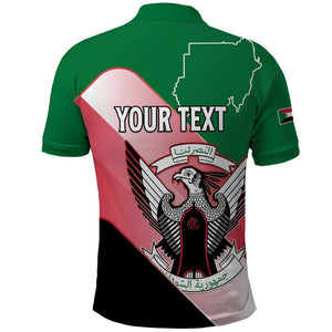 Personalized Sudan Polo Shirt Coat Of Arms Flag Style