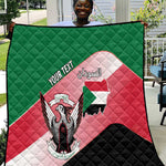 Personalized Sudan Quilt Coat Of Arms Flag Style