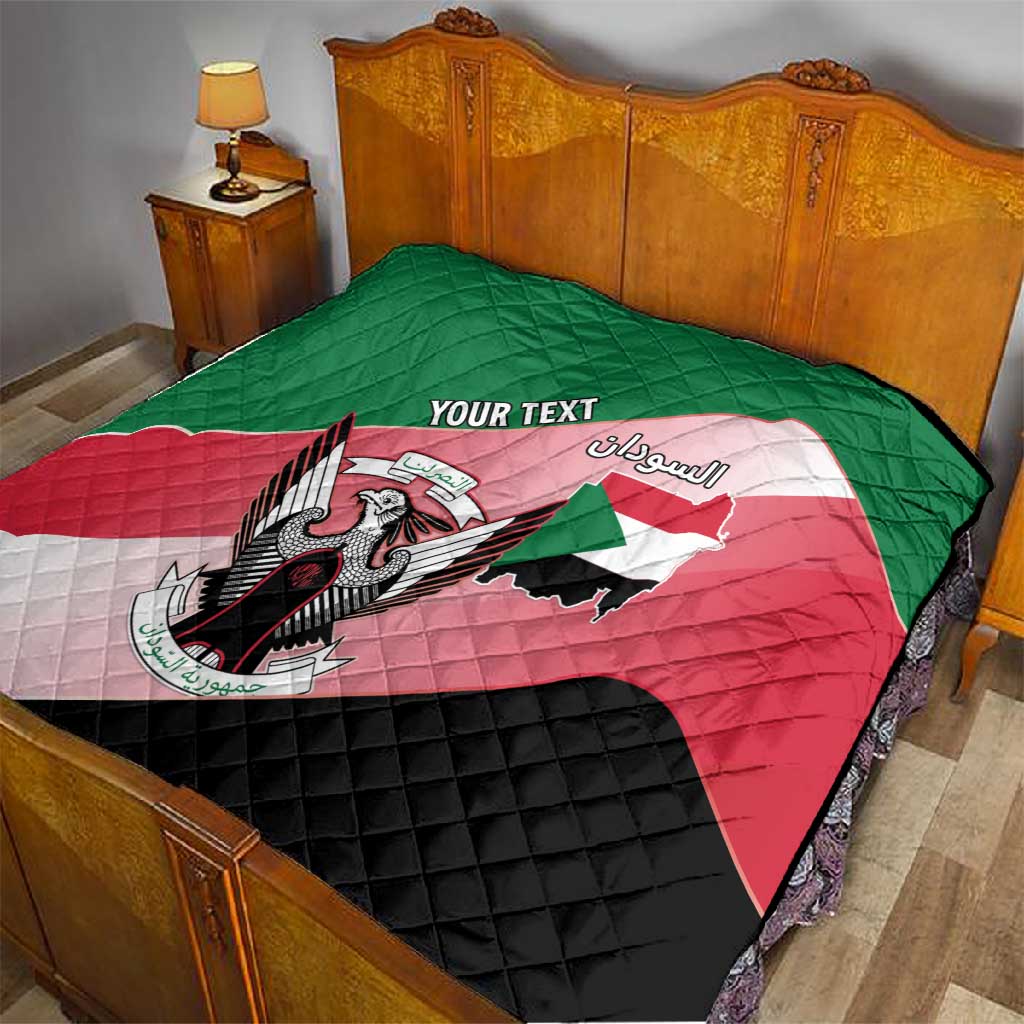 Personalized Sudan Quilt Coat Of Arms Flag Style