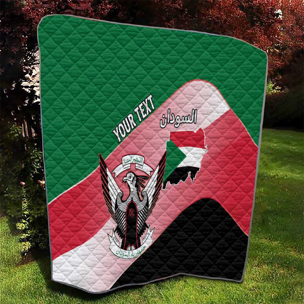 Personalized Sudan Quilt Coat Of Arms Flag Style