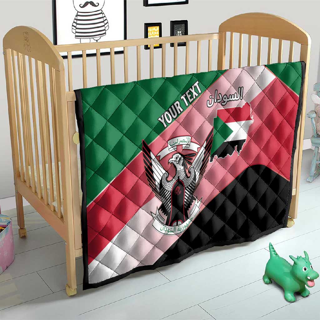 Personalized Sudan Quilt Coat Of Arms Flag Style