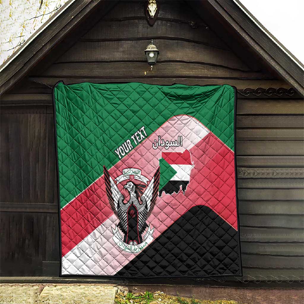 Personalized Sudan Quilt Coat Of Arms Flag Style