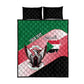 Personalized Sudan Quilt Bed Set Coat Of Arms Flag Style
