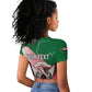 Personalized Sudan Raglan Cropped T shirt Coat Of Arms Flag Style
