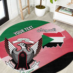 Personalized Sudan Round Carpet Coat Of Arms Flag Style